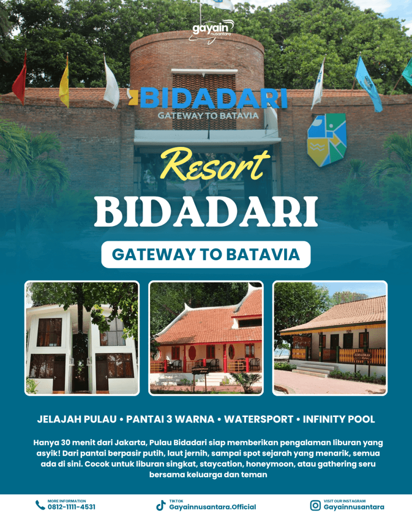 Bidadari Resort beach and historic fort ruins