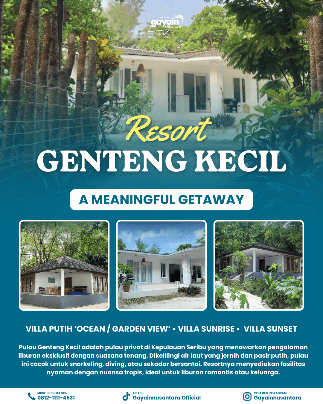 Genteng Kecil Resort white sand beach