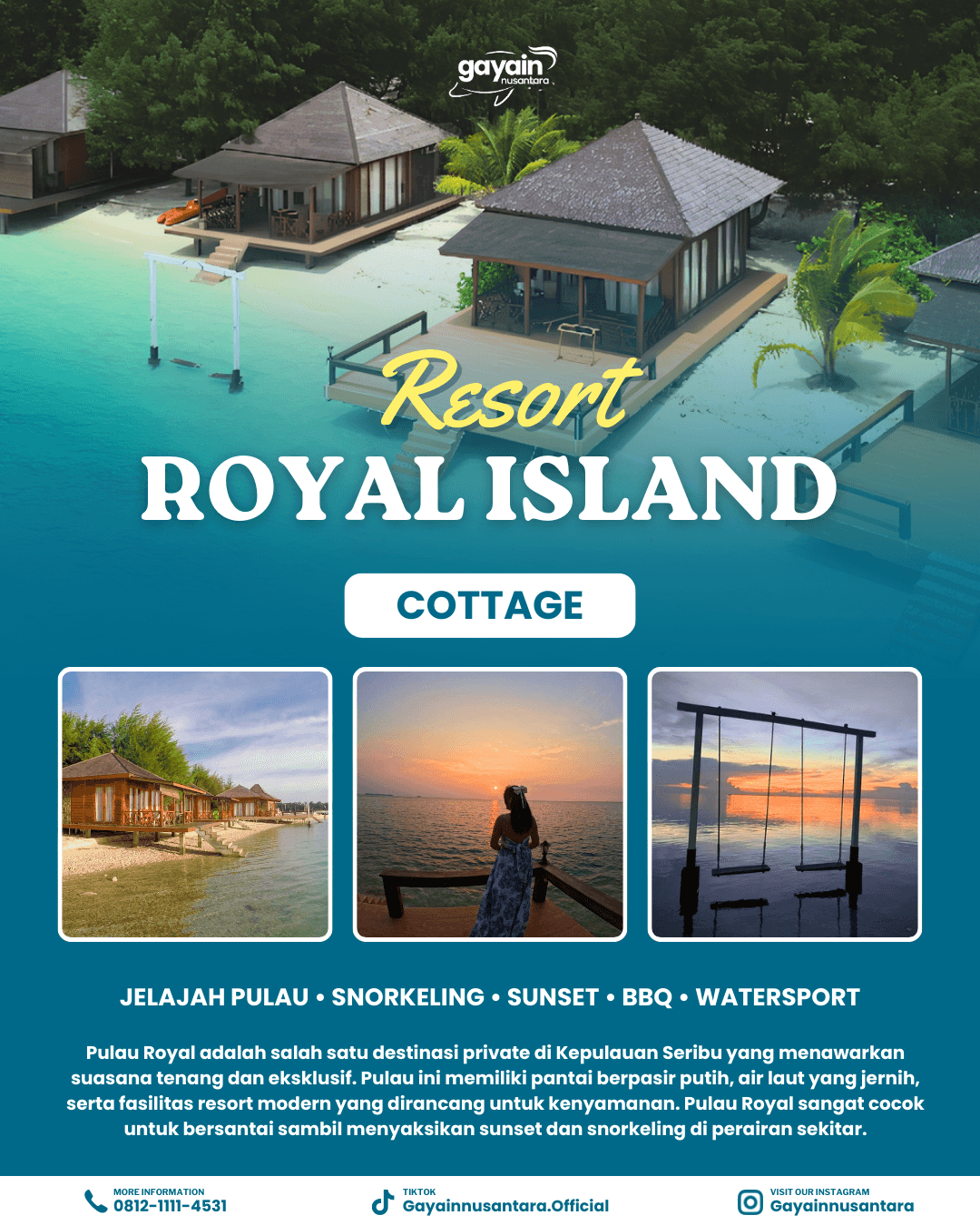 Pulau Royal Resort ocean view